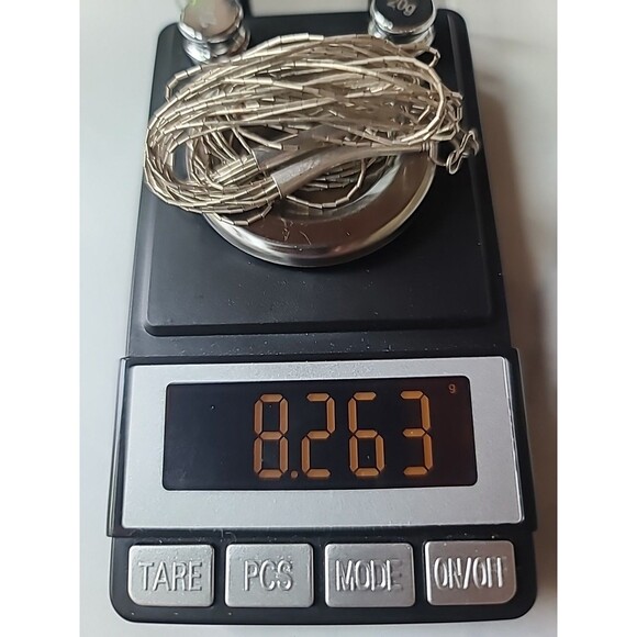 925 Sterling Silver Liquid Multistrand Chain Necklace Vintage - Picture 10 of 10